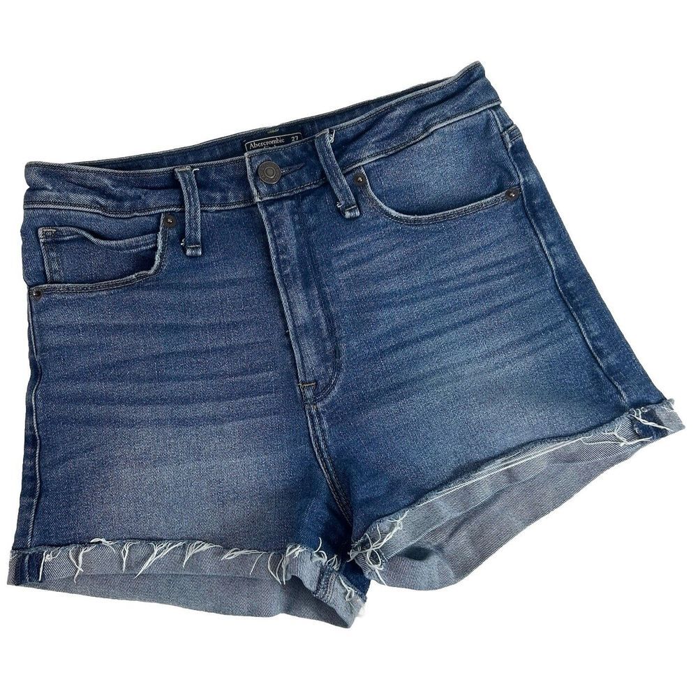 Abercrombie & Fitch Simone High Rise Shorts Cuffed‎ Hem Size 27 4 EUC